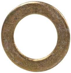 Made in USA - #6 Screw, Grade 1008/1010 Steel Standard Flat Washer - 0.156" ID x 1/4" OD, 0.015" Thick, Cadmium-Plated Finish, Meets Military Specifications - Benchmark Tooling