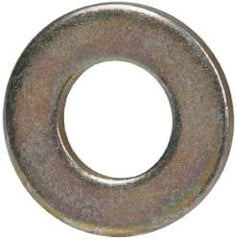 Made in USA - #8 Screw, Grade 1008/1010 Steel Standard Flat Washer - 0.188" ID x 3/8" OD, 0.042" Thick, Cadmium-Plated Finish, Meets Military Specifications - Benchmark Tooling
