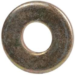 Made in USA - #8 Screw, Grade 1008/1010 Steel Standard Flat Washer - 0.188" ID x 0.438" OD, 0.06" Thick, Cadmium-Plated Finish, Meets Military Specifications - Benchmark Tooling