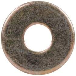 Made in USA - #8 Screw, Grade 1008/1010 Steel Standard Flat Washer - 0.188" ID x 1/2" OD, 0.06" Thick, Cadmium-Plated Finish, Meets Military Specifications - Benchmark Tooling