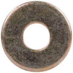 Made in USA - #8 Screw, Grade 1008/1010 Steel Standard Flat Washer - 0.188" ID x 1/2" OD, 0.06" Thick, Cadmium-Plated Finish, Meets Military Specifications - Benchmark Tooling
