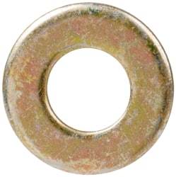 Made in USA - #10 Screw, Grade 1008/1010 Steel Standard Flat Washer - 0.219" ID x 0.438" OD, 0.042" Thick, Cadmium-Plated Finish, Meets Military Specifications - Benchmark Tooling