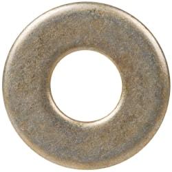 Made in USA - #10 Screw, Grade 1008/1010 Steel Standard Flat Washer - 0.219" ID x 1/2" OD, 0.048" Thick, Cadmium-Plated Finish, Meets Military Specifications - Benchmark Tooling