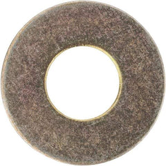 Made in USA - #10 Screw, Grade 1008/1010 Steel Standard Flat Washer - 1/4" ID x 0.562" OD, 0.03" Thick, Cadmium-Plated Finish, Meets Military Specifications - Benchmark Tooling