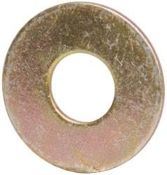 Made in USA - #10 Screw, Grade 1008/1010 Steel Standard Flat Washer - 1/4" ID x 5/8" OD, 0.03" Thick, Cadmium-Plated Finish, Meets Military Specifications - Benchmark Tooling