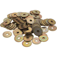 Made in USA - #10 Screw, Grade 1008/1010 Steel Standard Flat Washer - 1/4" ID x 1" OD, 0.06" Thick, Cadmium-Plated Finish, Meets Military Specifications - Benchmark Tooling