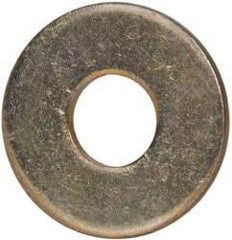 Made in USA - 1/4" Screw, Grade 1008/1010 Steel Standard Flat Washer - 0.281" ID x 0.734" OD, 0.06" Thick, Cadmium-Plated Finish, Meets Military Specifications - Benchmark Tooling