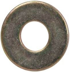Made in USA - 1/4" Screw, Grade 1008/1010 Steel Standard Flat Washer - 0.312" ID x 0.734" OD, 0.06" Thick, Cadmium-Plated Finish, Meets Military Specifications - Benchmark Tooling