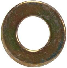 Made in USA - 5/16" Screw, Grade 1008/1010 Steel Standard Flat Washer - 0.344" ID x 0.688" OD, 0.06" Thick, Cadmium-Plated Finish, Meets Military Specifications - Benchmark Tooling