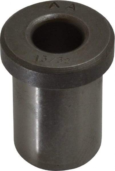 Value Collection - Type H, 13/32" Inside Diam, Head, Press Fit Drill Bushing - 3/4" Body Outside Diam, 1" Length Under Head, Steel - Benchmark Tooling