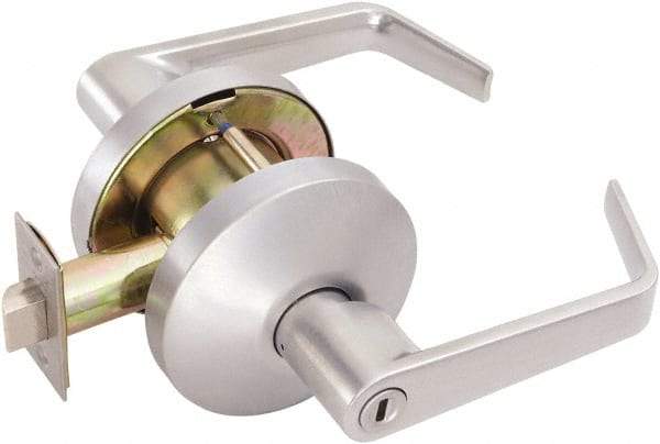 Falcon - Medium Duty Privacy Lever Lockset - 2-3/4" Back Set, Satin Chrome Finish - Benchmark Tooling