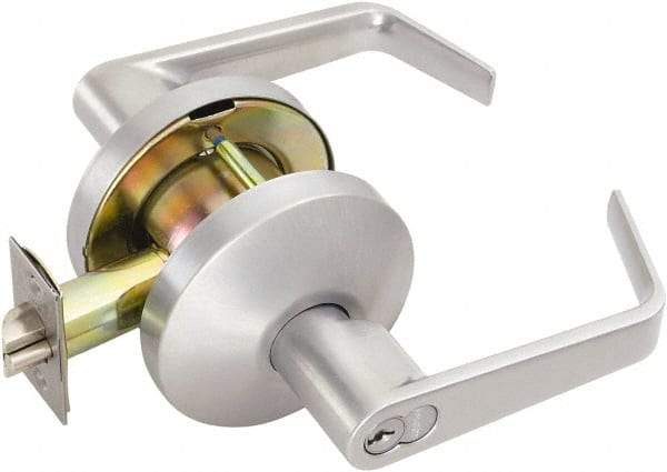 Falcon - Medium Duty Storeroom Lever Lockset - 2-3/4" Back Set, For Best/ Falcon I/C-Core Cylinder, Satin Chrome Finish - Benchmark Tooling