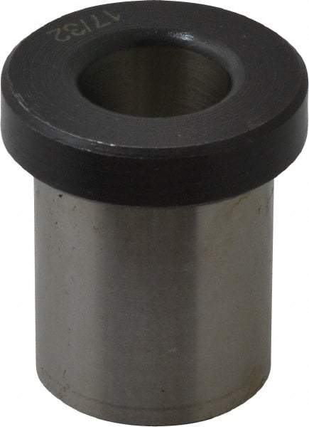 Value Collection - Type H, 17/32" Inside Diam, Head, Press Fit Drill Bushing - 7/8" Body Outside Diam, 1" Length Under Head, Steel - Benchmark Tooling