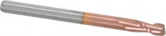 Accupro - 3mm, 6mm LOC, 3mm Shank Diam, 38mm OAL, 2 Flute, Solid Carbide Square End Mill - Single End, TiCN Finish, Spiral Flute, 40° Helix, Centercutting, Right Hand Cut, Right Hand Flute - Benchmark Tooling