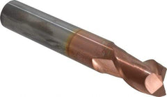 Accupro - 12mm, 0.629" LOC, 12mm Shank Diam, 76mm OAL, 2 Flute, Solid Carbide Square End Mill - Single End, TiCN Finish, Spiral Flute, 40° Helix, Centercutting, Right Hand Cut, Right Hand Flute - Benchmark Tooling