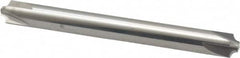 Accupro - 0.062" Radius, 1/4" Mill Diam, 4 Flute Solid Carbide Corner Rounding End Mill - Double End, Uncoated, 2-1/2" OAL, 1/4" Shank Diam - Benchmark Tooling