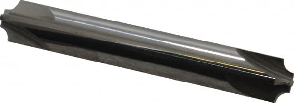 Accupro - 0.094" Radius, 3/8" Mill Diam, 4 Flute Solid Carbide Corner Rounding End Mill - Double End, Uncoated, 2-1/2" OAL, 3/8" Shank Diam - Benchmark Tooling