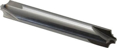 Accupro - 0.118" Radius, 3/8" Mill Diam, 4 Flute Solid Carbide Corner Rounding End Mill - Double End, Uncoated, 2-1/2" OAL, 3/8" Shank Diam - Benchmark Tooling