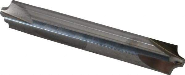 Accupro - 1/8" Radius, 3/8" Mill Diam, 4 Flute Solid Carbide Corner Rounding End Mill - Double End, Uncoated, 2-1/2" OAL, 3/8" Shank Diam - Benchmark Tooling