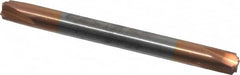 Accupro - 0.02" Radius, 3/16" Mill Diam, 4 Flute Solid Carbide Corner Rounding End Mill - Double End, TiCN Finish, 2" OAL, 3/16" Shank Diam - Benchmark Tooling