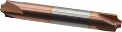 Accupro - 0.094" Radius, 3/8" Mill Diam, 4 Flute Solid Carbide Corner Rounding End Mill - Double End, TiCN Finish, 2-1/2" OAL, 3/8" Shank Diam - Benchmark Tooling