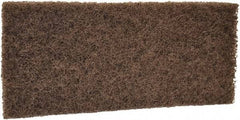 Remco - 10" Long x 4-1/2" Wide x 15/16" Thick Scouring Pad - Heavy-Duty, Brown - Benchmark Tooling