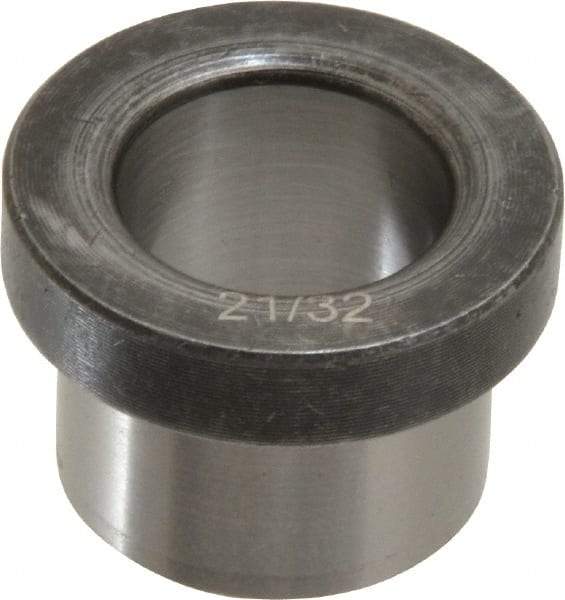 Value Collection - Type H, 21/32" Inside Diam, Head, Press Fit Drill Bushing - 7/8" Body Outside Diam, 1/2" Length Under Head, Steel - Benchmark Tooling