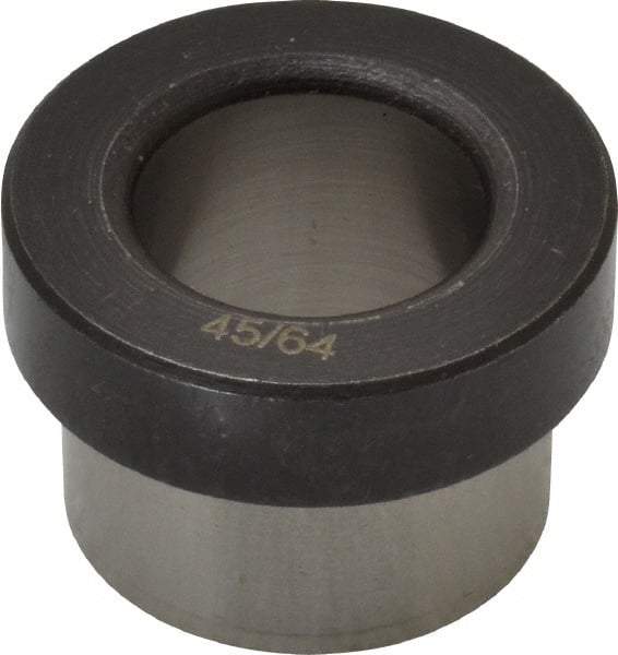 Value Collection - Type H, 45/64" Inside Diam, Head, Press Fit Drill Bushing - 1" Body Outside Diam, 1/2" Length Under Head, Steel - Benchmark Tooling