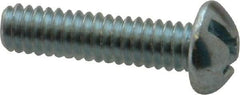 Value Collection - 1/4-20 UNC, 1" Length Under Head Slotted/Phillips Drive Machine Screw - Round Head, Grade J82 Steel, Zinc-Plated Finish, Without Washer - Benchmark Tooling
