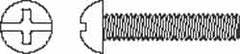 Value Collection - #10-32 UNF, 3" Length Under Head Slotted/Phillips Drive Machine Screw - Round Head, Grade J82 Steel, Zinc-Plated Finish, Without Washer - Benchmark Tooling