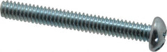 Value Collection - 1/4-20 UNC, 2" Length Under Head Slotted/Phillips Drive Machine Screw - Round Head, Grade J82 Steel, Zinc-Plated Finish, Without Washer - Benchmark Tooling