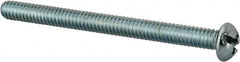 Value Collection - 1/4-20 UNC, 3" Length Under Head Slotted/Phillips Drive Machine Screw - Round Head, Grade J82 Steel, Zinc-Plated Finish, Without Washer - Benchmark Tooling