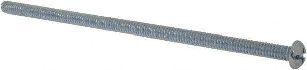Value Collection - 1/4-20 UNC, 6" Length Under Head Slotted/Phillips Drive Machine Screw - Round Head, Grade J82 Steel, Zinc-Plated Finish, Without Washer - Benchmark Tooling