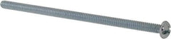 Value Collection - #10-24 UNC, 4" Length Under Head Slotted/Phillips Drive Machine Screw - Round Head, Grade 2 Steel, Zinc-Plated Finish, Without Washer - Benchmark Tooling