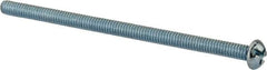 Value Collection - #8-32 UNC, 3" Length Under Head Slotted/Phillips Drive Machine Screw - Round Head, Grade J82 Steel, Zinc-Plated Finish, Without Washer - Benchmark Tooling