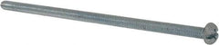Value Collection - #8-32 UNC, 4" Length Under Head Slotted/Phillips Drive Machine Screw - Round Head, Grade J82 Steel, Zinc-Plated Finish, Without Washer - Benchmark Tooling
