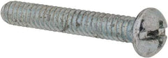 Value Collection - #10-24 UNC, 1-1/4" Length Under Head Slotted/Phillips Drive Machine Screw - Round Head, Grade 2 Steel, Zinc-Plated Finish, Without Washer - Benchmark Tooling