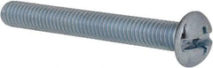 Value Collection - #10-32 UNF, 1-1/2" Length Under Head Slotted/Phillips Drive Machine Screw - Round Head, Grade 2 Steel, Zinc-Plated Finish, Without Washer - Benchmark Tooling