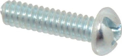 Value Collection - #10-24 UNC, 3/4" Length Under Head Slotted/Phillips Drive Machine Screw - Round Head, Grade J82 Steel, Zinc-Plated Finish, Without Washer - Benchmark Tooling