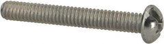 Value Collection - #8-32 UNC, 1-1/4" Length Under Head Slotted/Phillips Drive Machine Screw - Round Head, Grade J82 Steel, Zinc-Plated Finish, Without Washer - Benchmark Tooling
