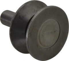 Osborn International - 2-1/2" Roller Diam x 1-5/16" Width, 3/4" Stud Diam x 1-3/4" Length, V Grooved Concentric Stud - Steel, 7/8" Thread Length, 3/4-16 Thread, 3-1/16" OAL, 1,100 Lb Dynamic Cap - Benchmark Tooling