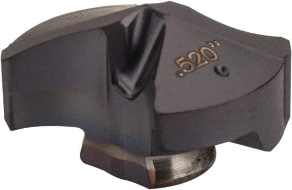 Iscar - Series IDI-SG, 0.52" Diam Grade IC908 140° Replaceable Drill Tip - Carbide, TiAlN Finish - Benchmark Tooling