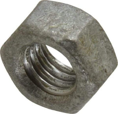 Value Collection - 5/16-18 UNC Steel Right Hand Hex Nut - 1/2" Across Flats, 17/64" High, Hot Dipped Galvanized Finish - Benchmark Tooling