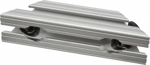80/20 Inc. - 1-1/2" Wide, 6" High, Open Shelving 45° Support Bracket - Aluminum, Use with Series 15 - 1515 Extrusion - Benchmark Tooling