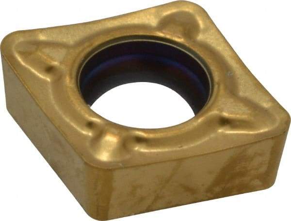 Seco - CCMT21.52 F1 Grade CP500 Carbide Turning Insert - TiAlN/TiN Finish, 80° Diamond, 1/4" Inscr Circle, 3/32" Thick, 1/32" Corner Radius - Benchmark Tooling