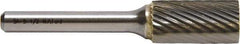 M.A. Ford - 5/32" Cut Diam, 1/4" Shank Diam, Cylinder Head Fine Cut Burr - Carbide, Flat End, 5/8" LOC, 2" OAL - Benchmark Tooling