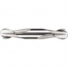 SGS - 10mm Diam, 14mm LOC, 2 Flute Solid Carbide Ball End Mill - TiCN Finish, Double End, 75mm OAL, 10mm Shank Diam, Spiral Flute - Benchmark Tooling