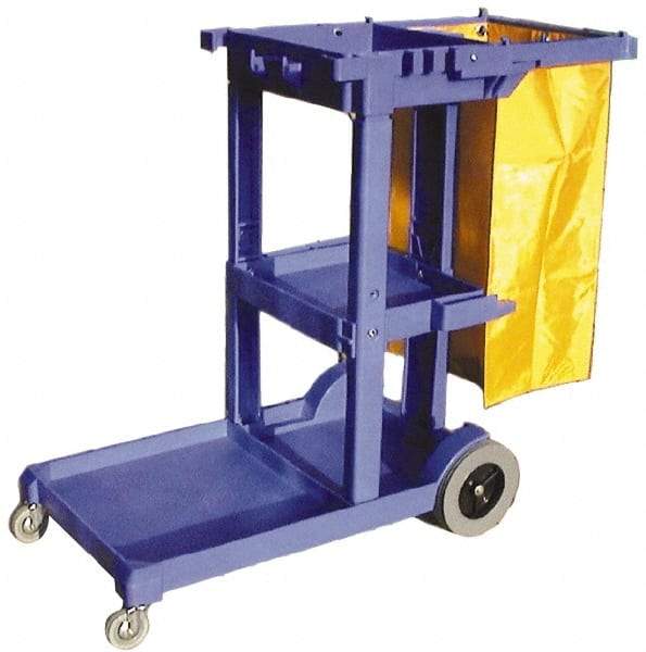 PRO-SOURCE - Polyethylene Janitor Cart - 20" Width - Benchmark Tooling