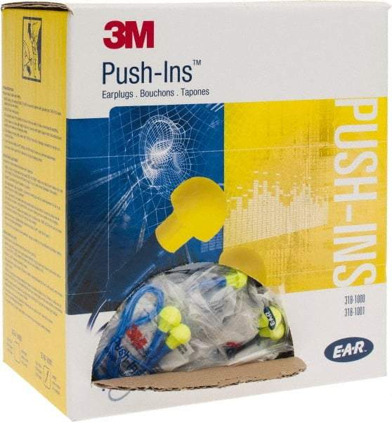 3M - Reusable, Corded, 28 dB Earplugs - Yellow, 100 Pairs - Benchmark Tooling