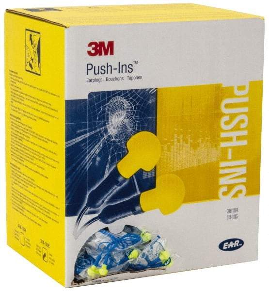 3M - Reusable, Corded, 28 dB Earplugs - Yellow, 500 Pairs - Benchmark Tooling